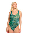 Santorini Tan Through Scoop Neck Swimsuit