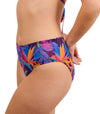 Paradise Purple Tan Through High Waisted Bikini Brief